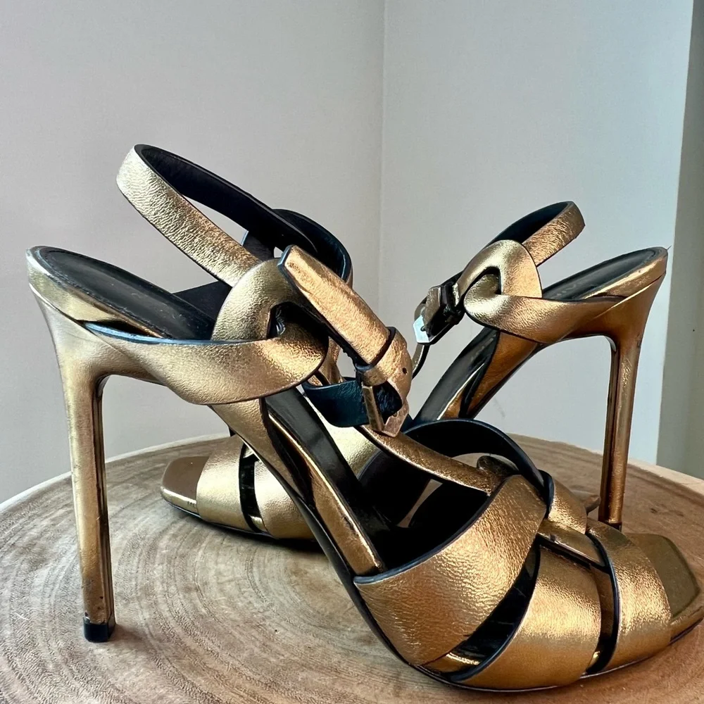 Saint Laurent- Women's Tribute 105 High Heel Sandals (37 ) - Picture 5 of 11